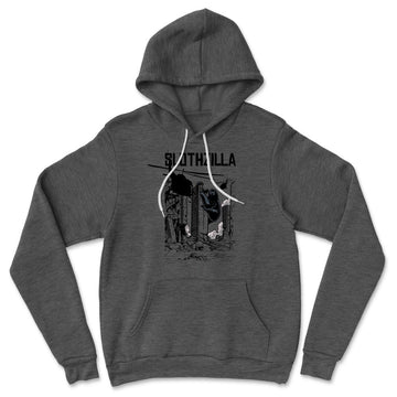 Slothzilla Hoodie in Dark Grey Heather color